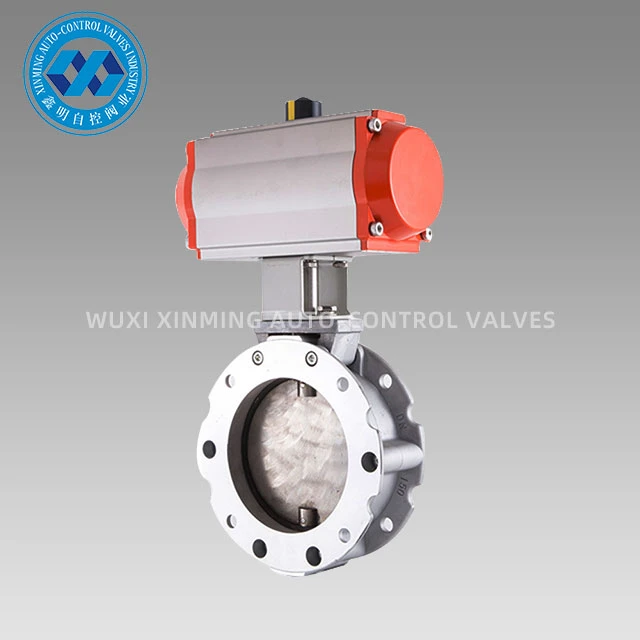 Falf glöyn byw alwminiwm powdr actuator niwmatig