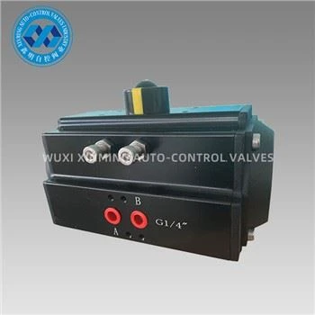 Rac Alwminiwm Du Llawn Ac Actuator Niwmatig Pinion