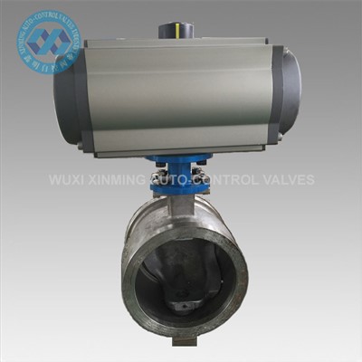 Falf Rheoli Segment Gyda Actuator Niwmatig