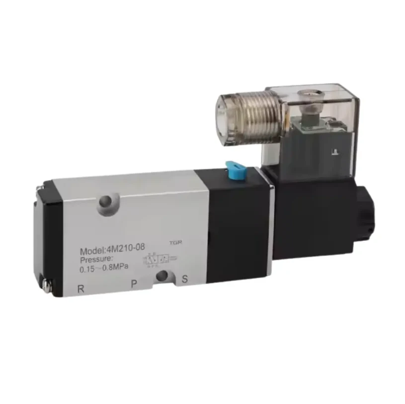 2- ffordd 5- porthladd falf solenoid niwmatig pwysedd uchel (0-10 mpa)