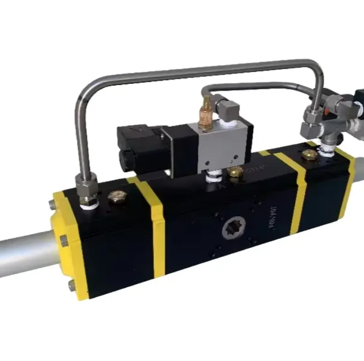Falf bêl 2 ffordd actuator niwmatig tri cham