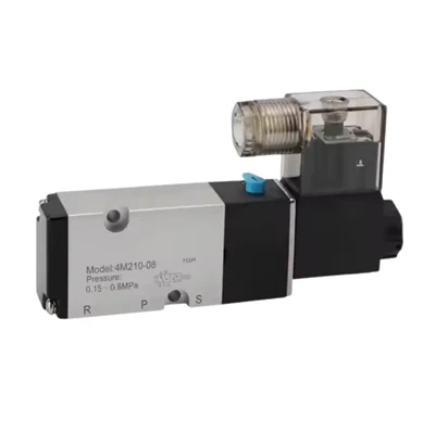 2- ffordd 5- porthladd falf solenoid niwmatig pwysedd uchel (0-10 mpa)