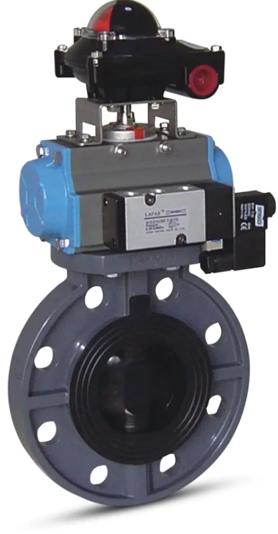Falf mwy llaith niwmatig actuator