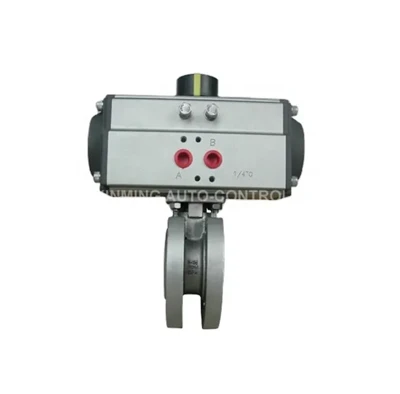 Actuator niwmatig Tsieineaidd wafer falf pêl denau pris ffatri