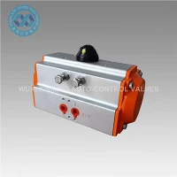 Chwarter Trowch Aer Actuator ar gyfer Falf Bêl/Glöynnod Byw Actuator Rotari Niwmatig Actio Dwbl