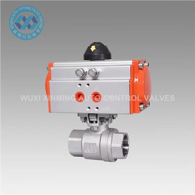 Falf bêl actio sengl a dwbl gydag actuator