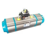 Tri clamp tair ffordd falf bêl actuator niwmatig tri cham